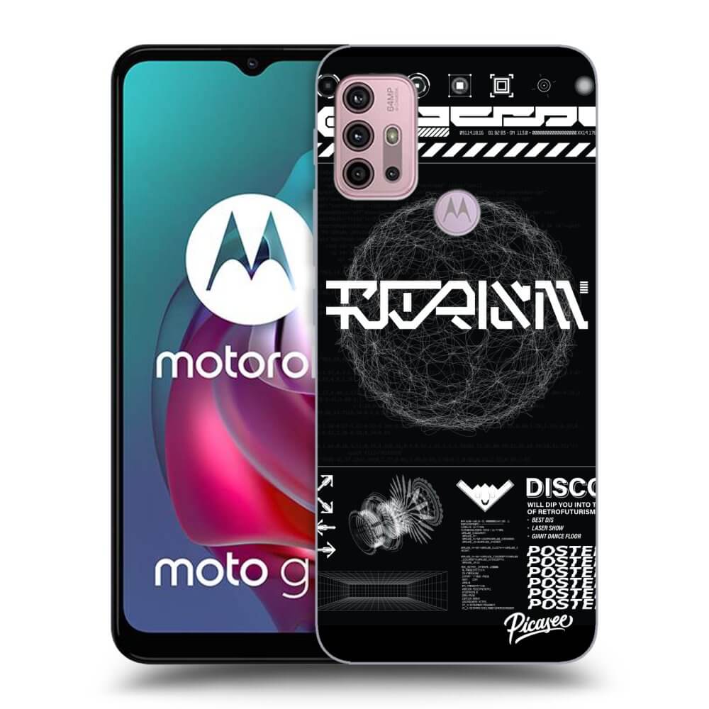 Picasee silikonski črni ovitek za Motorola Moto G30 - BLACK DISCO