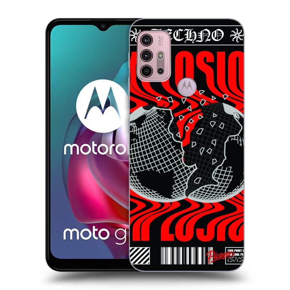 Picasee silikonski črni ovitek za Motorola Moto G30 - EXPLOSION