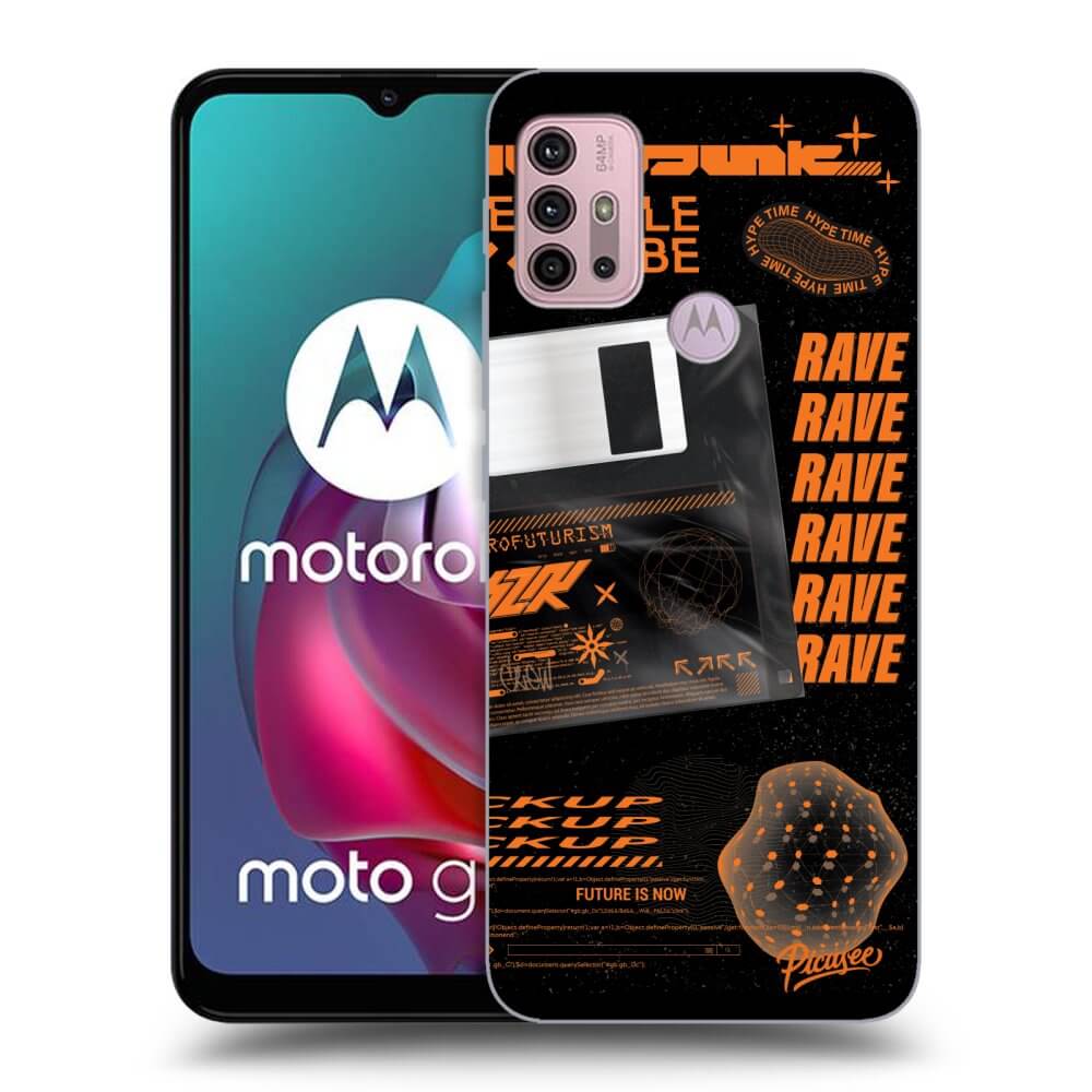 Picasee silikonski črni ovitek za Motorola Moto G30 - RAVE