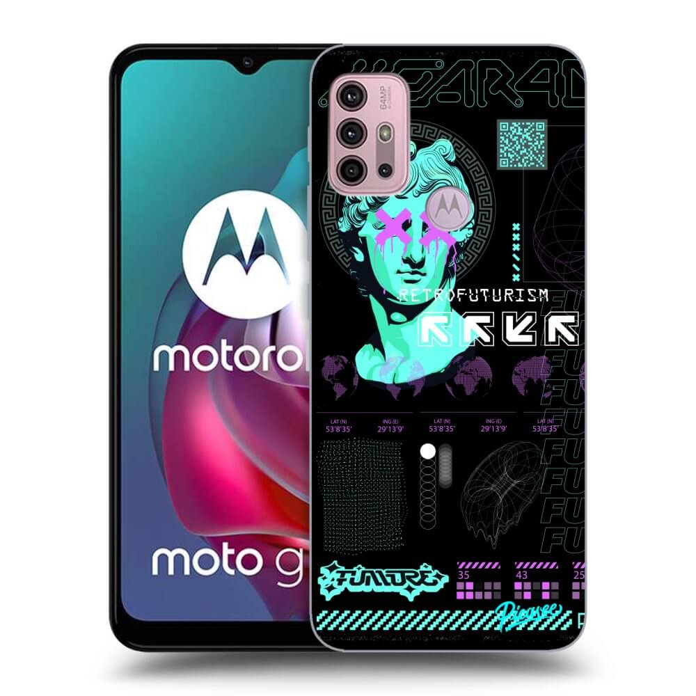 Picasee silikonski črni ovitek za Motorola Moto G30 - RETRO