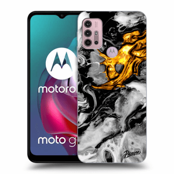 Ovitek za Motorola Moto G30 - Black Gold 2