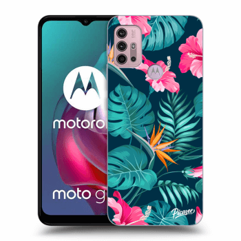 Ovitek za Motorola Moto G30 - Pink Monstera
