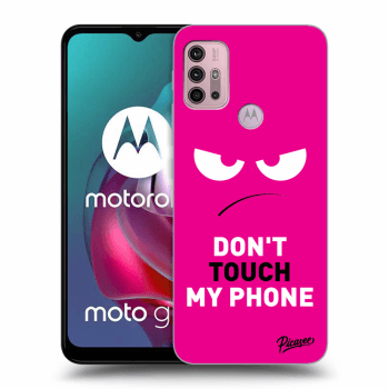 Ovitek za Motorola Moto G30 - Angry Eyes - Pink