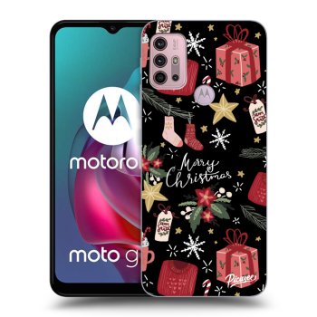 Picasee silikonski črni ovitek za Motorola Moto G30 - Christmas
