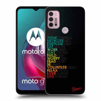 Picasee silikonski črni ovitek za Motorola Moto G30 - Motto life