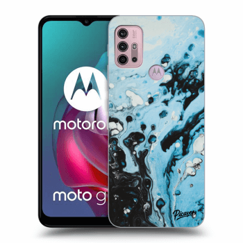 Picasee silikonski črni ovitek za Motorola Moto G30 - Organic blue
