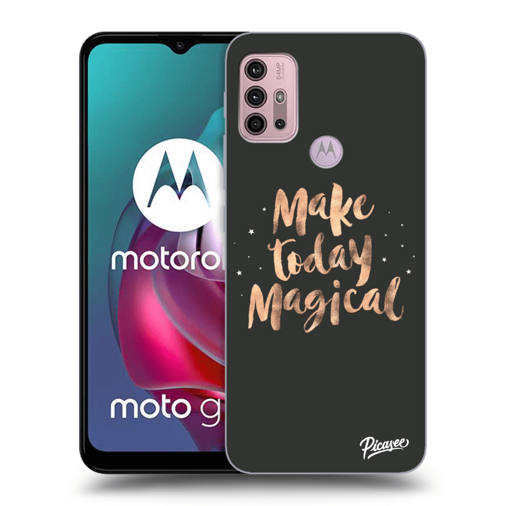 Picasee silikonski črni ovitek za Motorola Moto G30 - Make today Magical