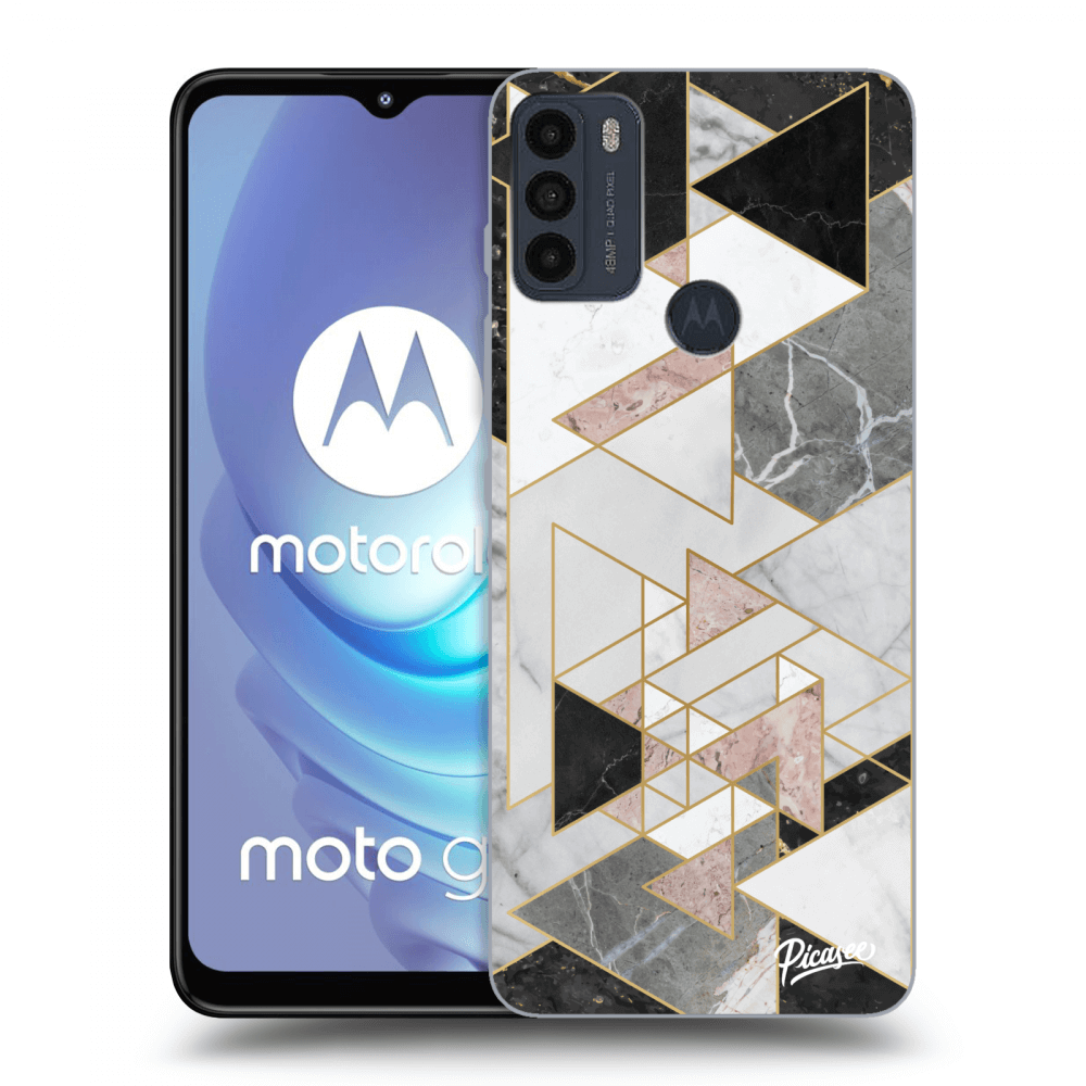 Picasee silikonski črni ovitek za Motorola Moto G50 - Light geometry
