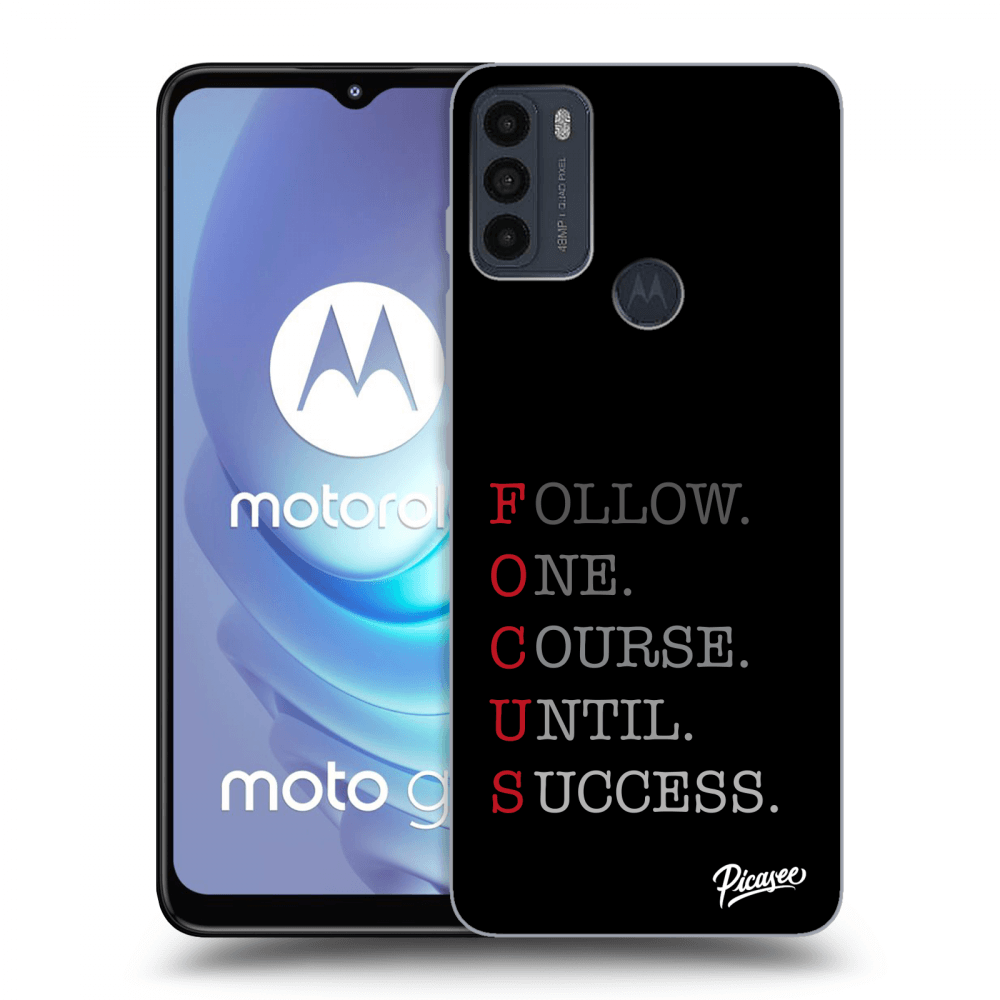 Picasee silikonski črni ovitek za Motorola Moto G50 - Focus
