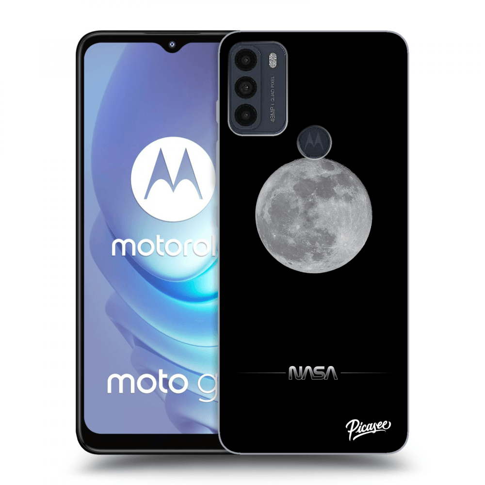 Picasee silikonski črni ovitek za Motorola Moto G50 - Moon Minimal