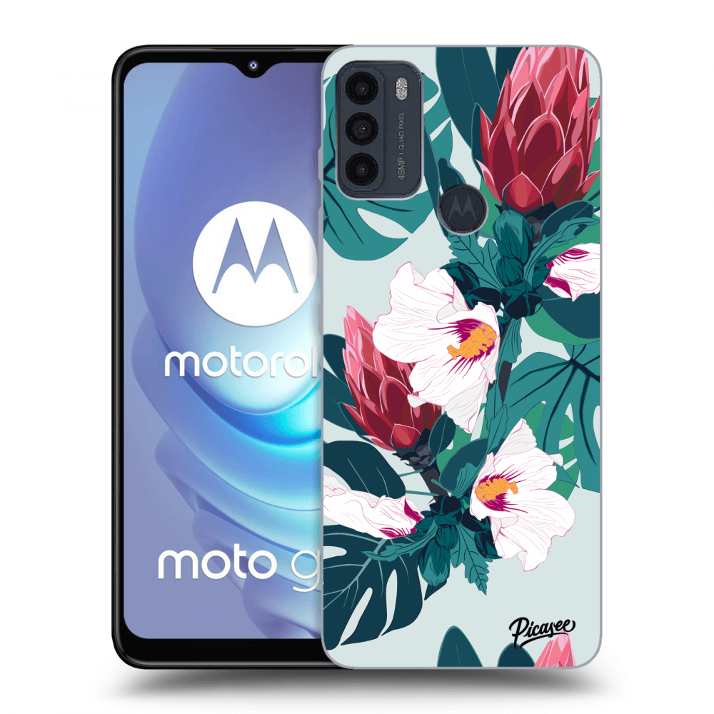 Picasee silikonski črni ovitek za Motorola Moto G50 - Rhododendron