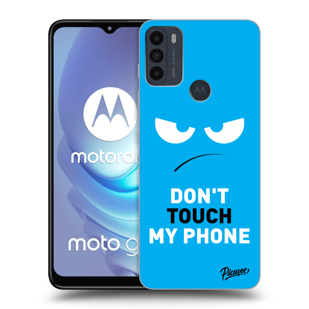 Picasee silikonski črni ovitek za Motorola Moto G50 - Angry Eyes - Blue
