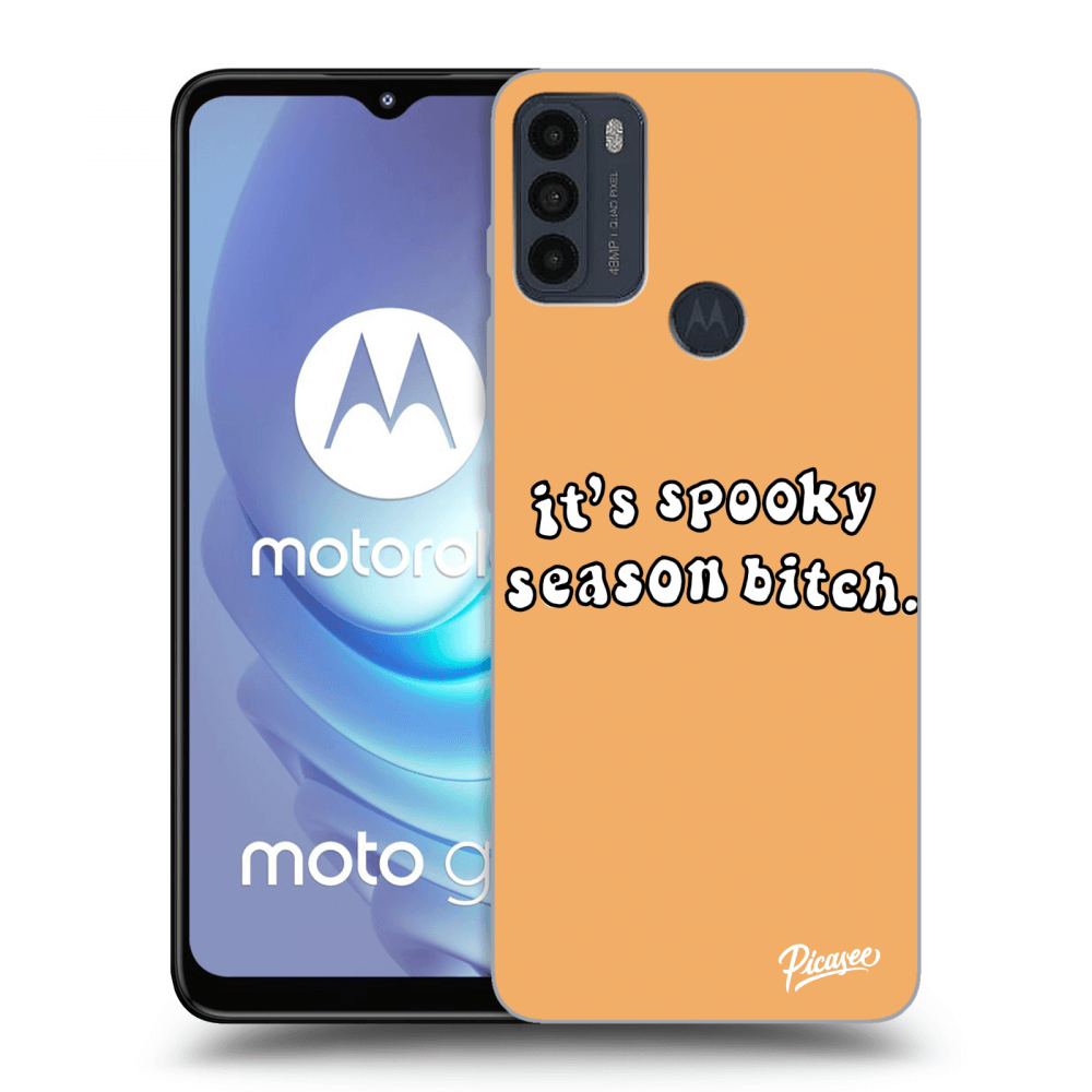 Picasee silikonski črni ovitek za Motorola Moto G50 - Spooky season
