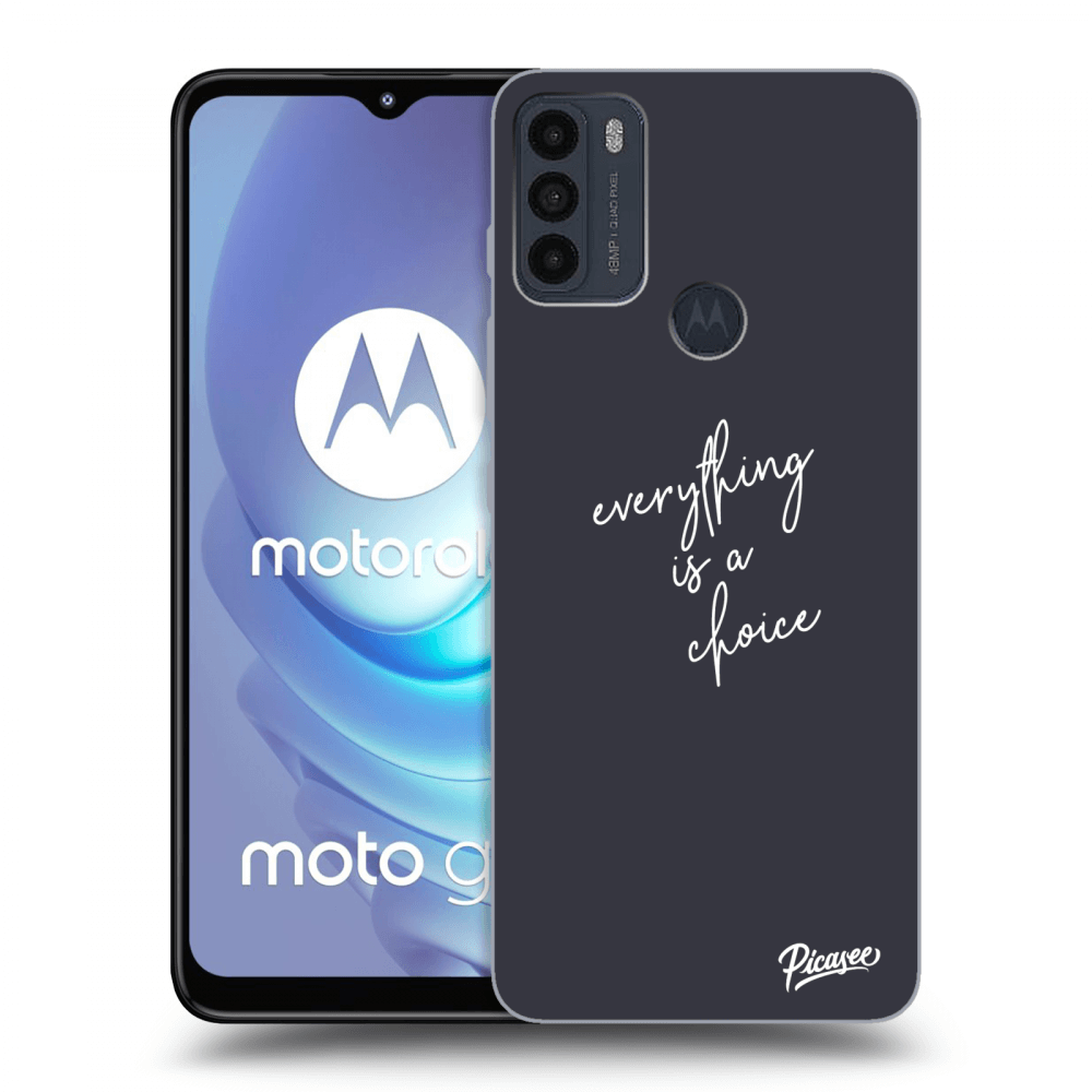 Picasee silikonski črni ovitek za Motorola Moto G50 - Everything is a choice