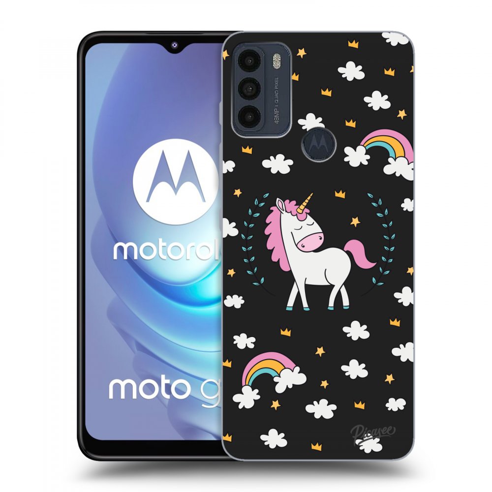 Picasee silikonski črni ovitek za Motorola Moto G50 - Unicorn star heaven