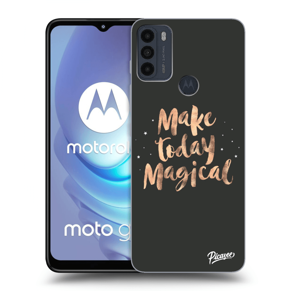 Picasee silikonski črni ovitek za Motorola Moto G50 - Make today Magical