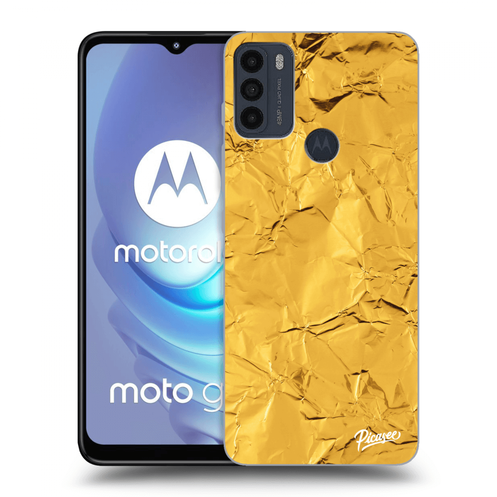 Picasee silikonski črni ovitek za Motorola Moto G50 - Gold