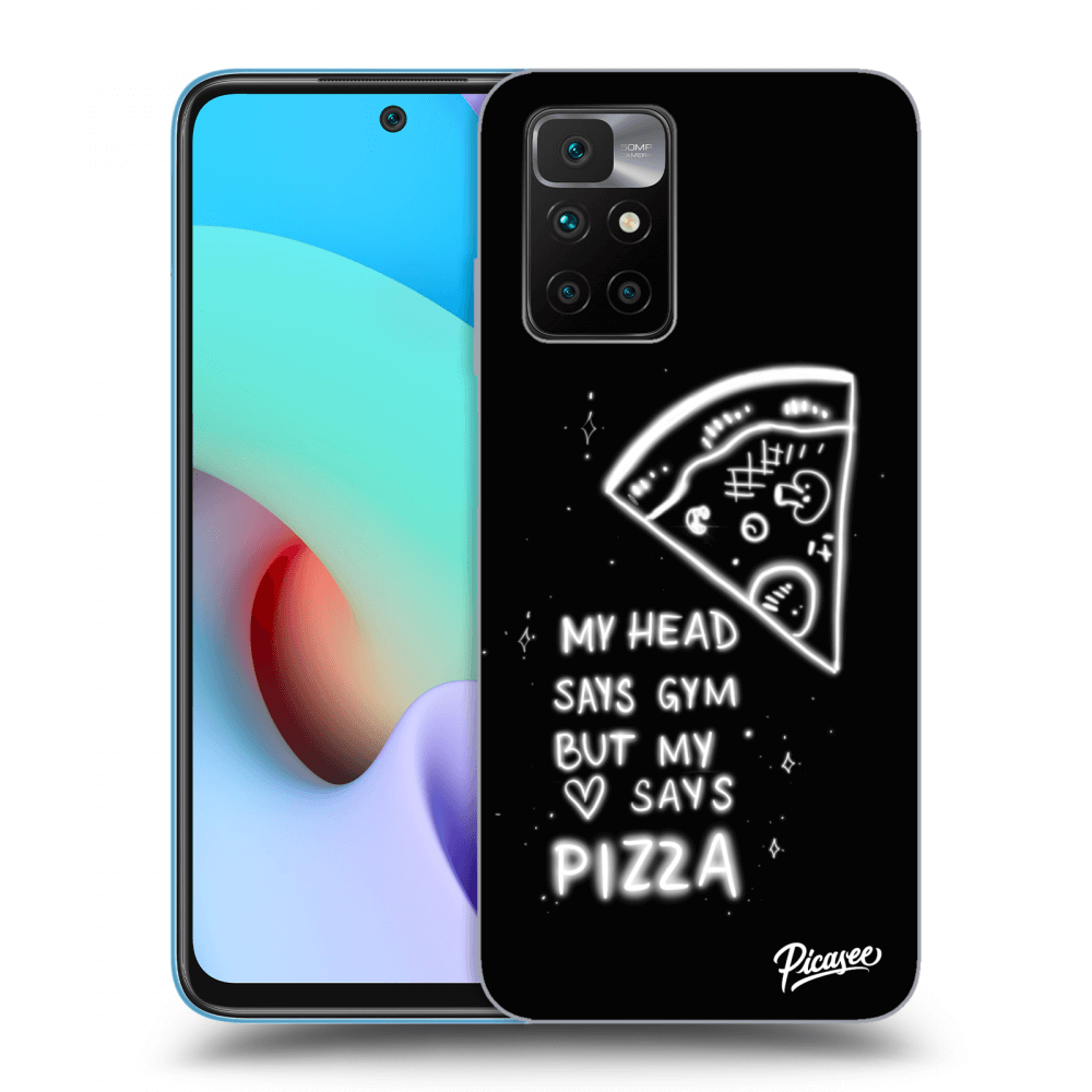 Picasee silikonski črni ovitek za Xiaomi Redmi 10 - Pizza