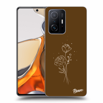 Ovitek za Xiaomi 11T Pro - Brown flowers