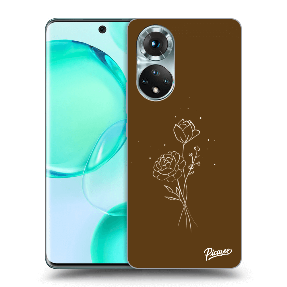 Picasee ULTIMATE CASE za Honor 50 5G - Brown flowers