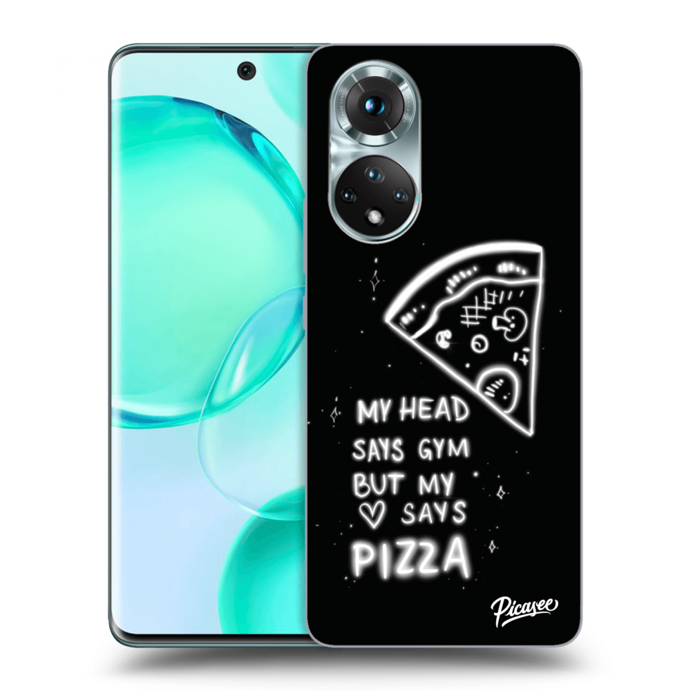 Picasee silikonski prozorni ovitek za Honor 50 5G - Pizza