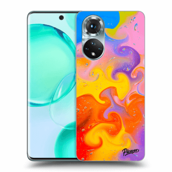 Picasee silikonski črni ovitek za Honor 50 5G - Bubbles