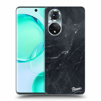 Picasee silikonski prozorni ovitek za Honor 50 5G - Black marble