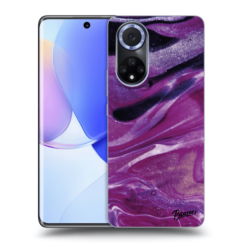 Picasee silikonski prozorni ovitek za Huawei Nova 9 - Purple glitter
