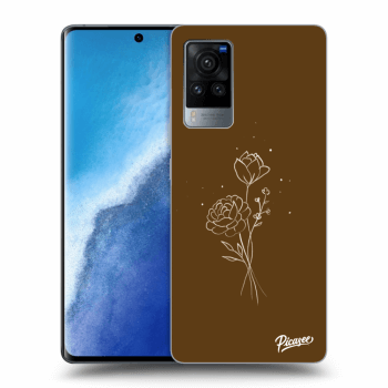 Ovitek za Vivo X60 Pro 5G - Brown flowers