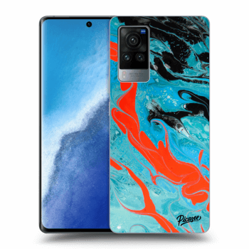 Picasee silikonski prozorni ovitek za Vivo X60 Pro 5G - Blue Magma