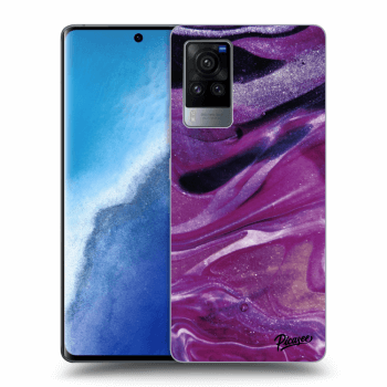 Ovitek za Vivo X60 Pro 5G - Purple glitter