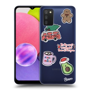 Ovitek za Samsung Galaxy A03s A037G - Christmas Stickers