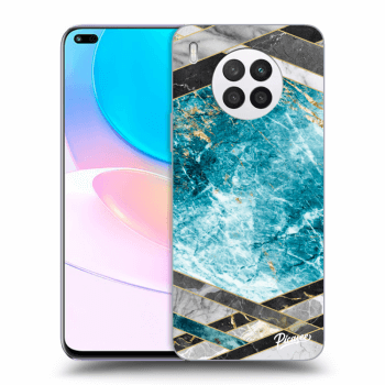 Ovitek za Huawei Nova 8i - Blue geometry