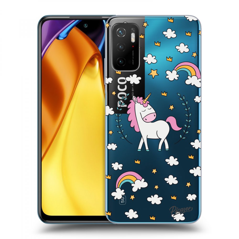 Picasee silikonski prozorni ovitek za Xiaomi Poco M3 Pro 5G - Unicorn star heaven
