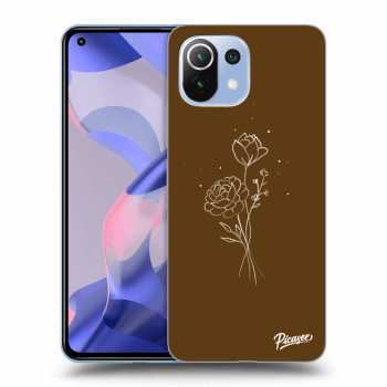 Ovitek za Xiaomi 11 Lite 5G NE - Brown flowers