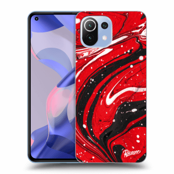 Picasee silikonski prozorni ovitek za Xiaomi 11 Lite 5G NE - Red black