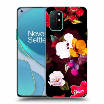 Picasee silikonski črni ovitek za OnePlus 8T - Flowers and Berries