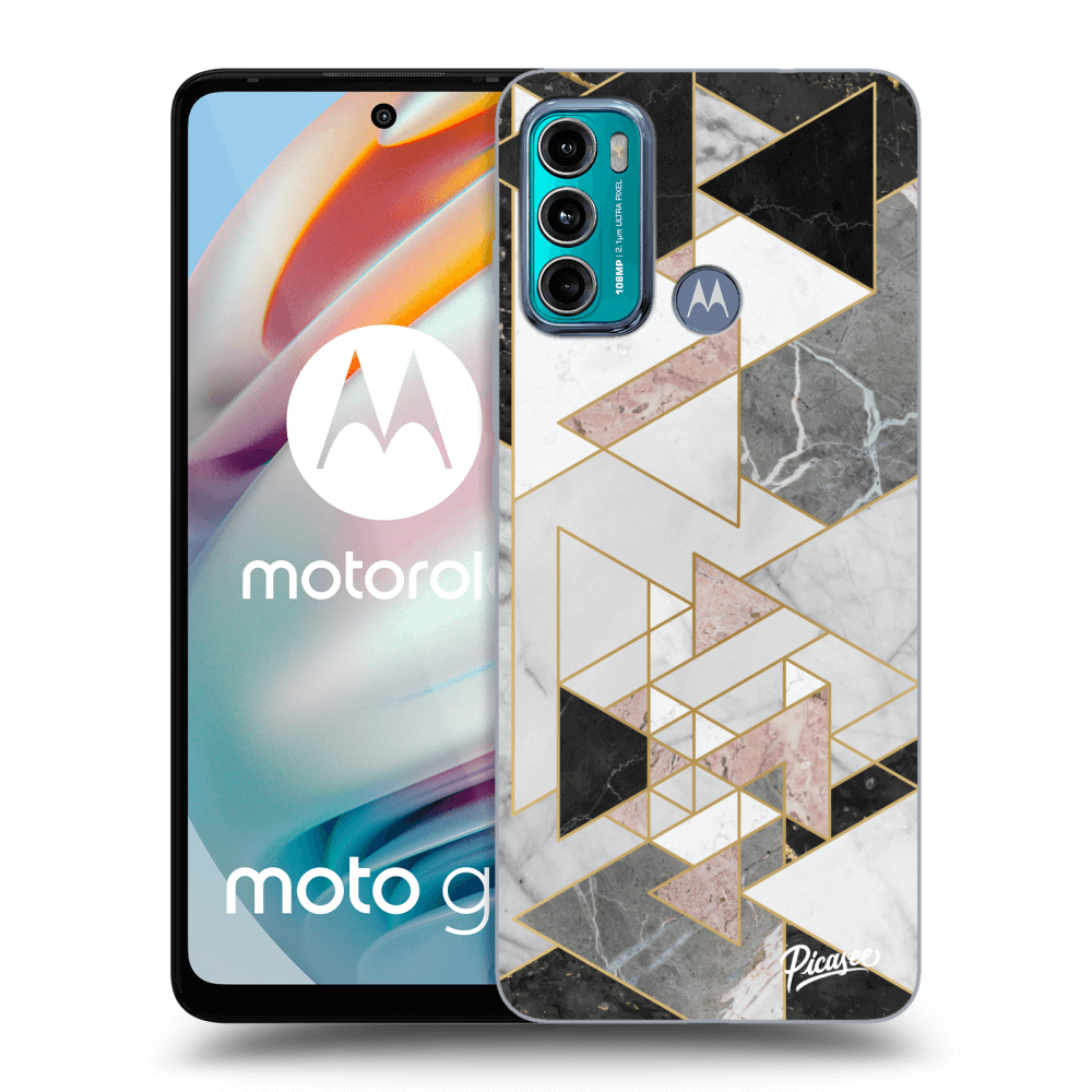 Picasee silikonski črni ovitek za Motorola Moto G60 - Light geometry