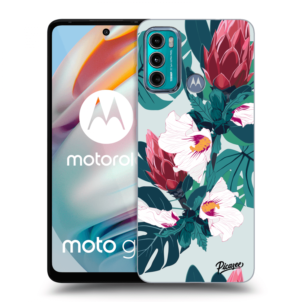 Picasee silikonski črni ovitek za Motorola Moto G60 - Rhododendron