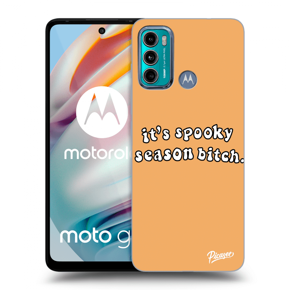 Picasee silikonski črni ovitek za Motorola Moto G60 - Spooky season