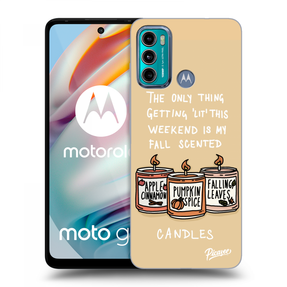 Picasee silikonski prozorni ovitek za Motorola Moto G60 - Candles