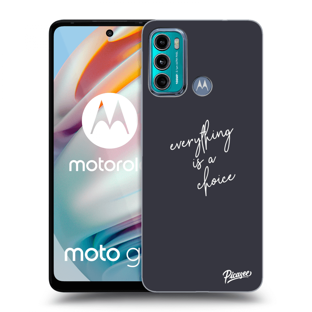 Picasee silikonski črni ovitek za Motorola Moto G60 - Everything is a choice