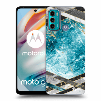 Ovitek za Motorola Moto G60 - Blue geometry