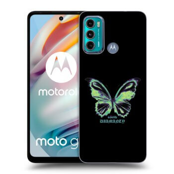 Picasee silikonski prozorni ovitek za Motorola Moto G60 - Diamanty Blue