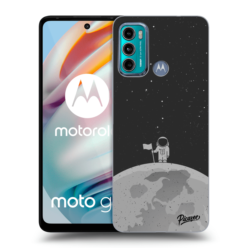 Picasee silikonski črni ovitek za Motorola Moto G60 - Astronaut