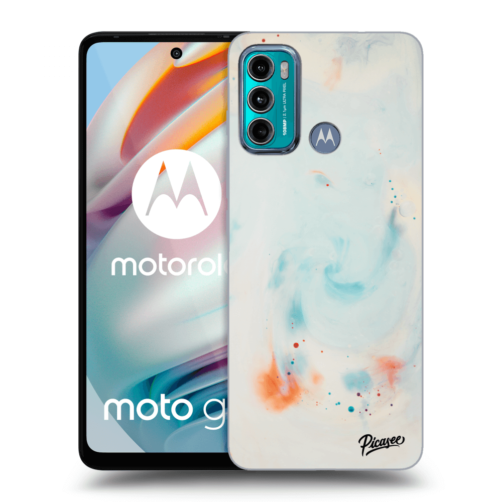 Picasee silikonski črni ovitek za Motorola Moto G60 - Splash
