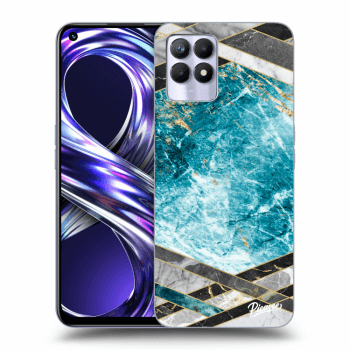 Ovitek za Realme 8i - Blue geometry