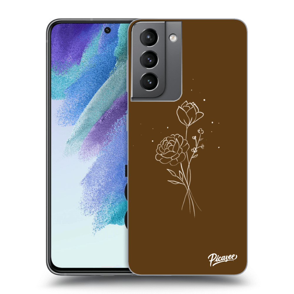 Picasee ULTIMATE CASE za Samsung Galaxy S21 FE 5G - Brown flowers