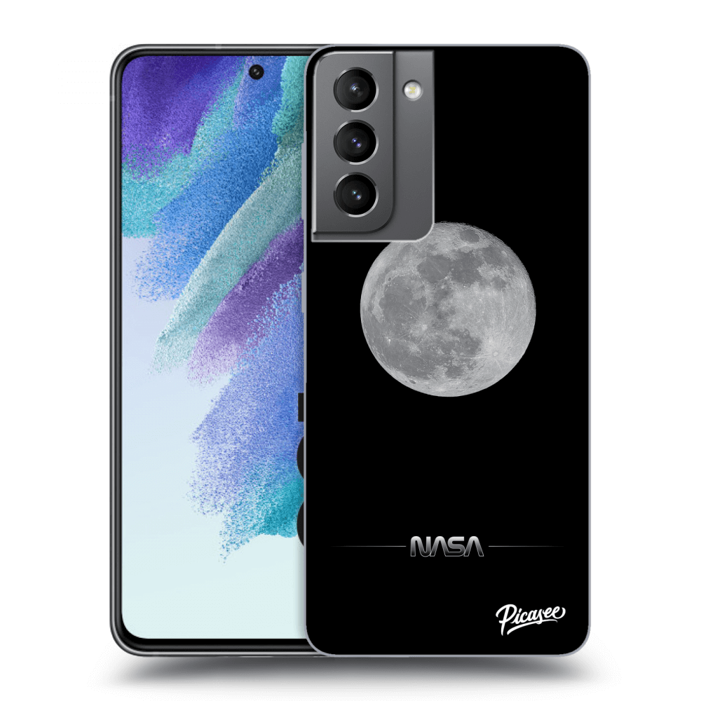 Picasee silikonski črni ovitek za Samsung Galaxy S21 FE 5G - Moon Minimal