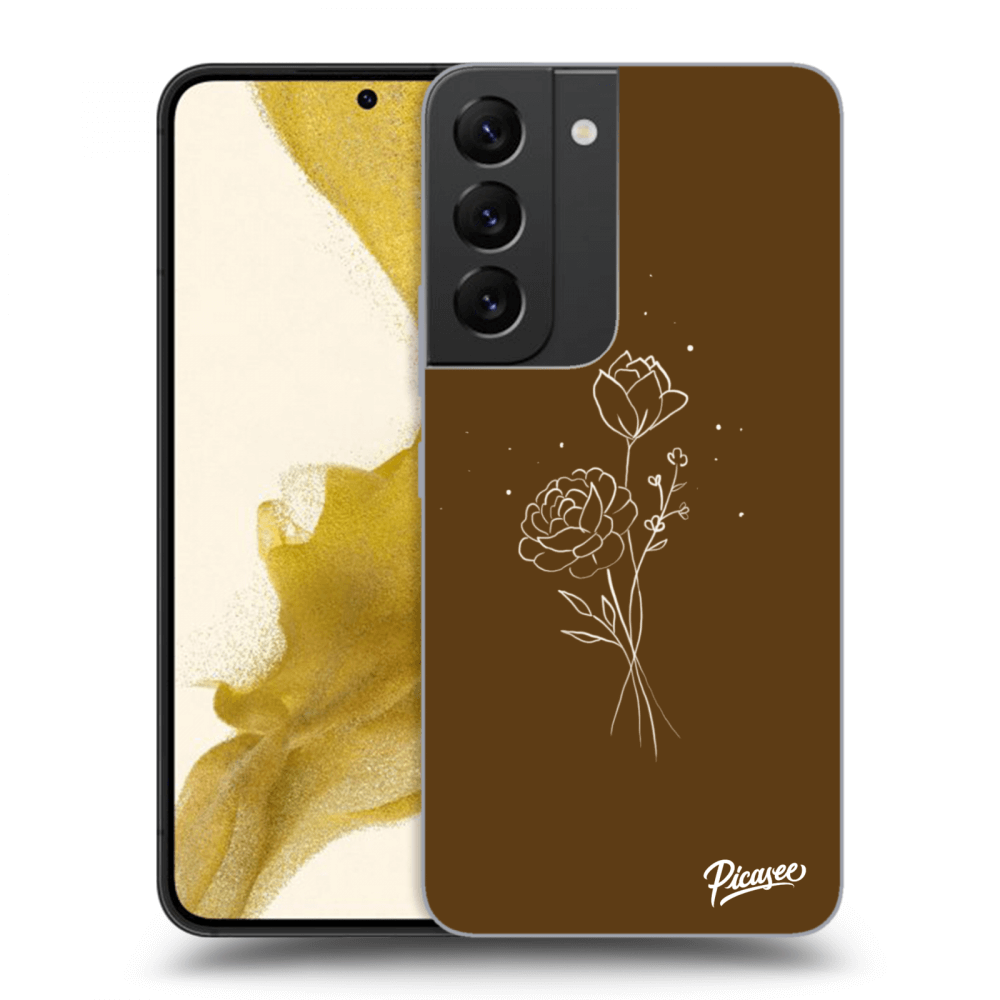 Picasee ULTIMATE CASE za Samsung Galaxy S22 5G - Brown flowers